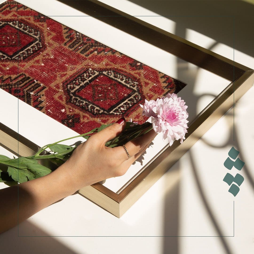 قاب فرش آنتیک ترکمن چله