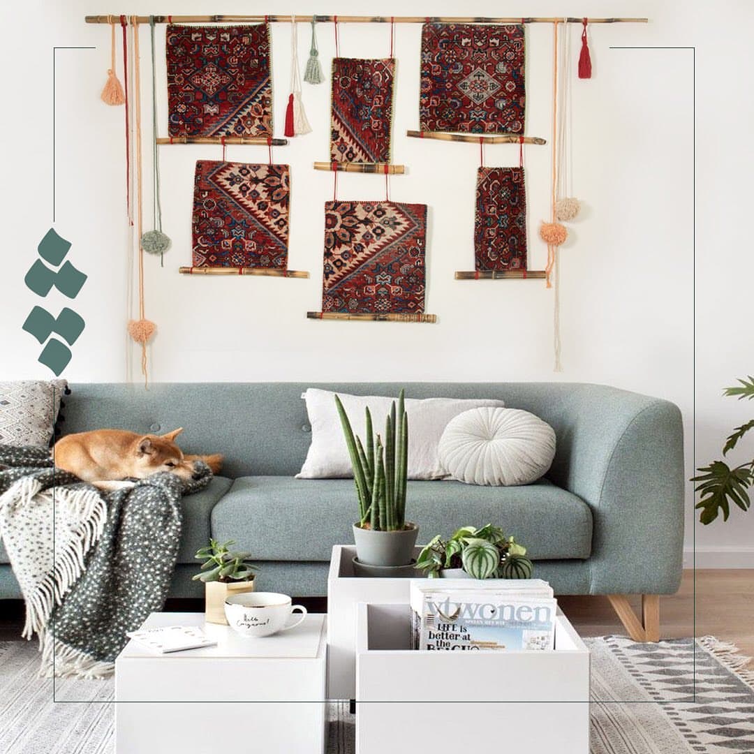 بوم فرش چله مدل چهل تکه