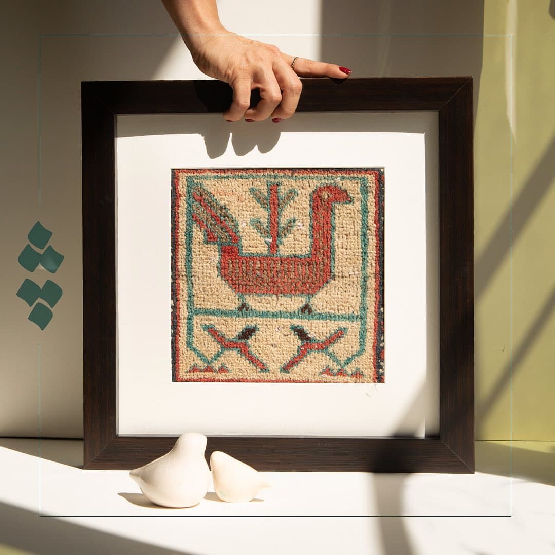 تابلو فرش دستبافت آنتیک بختیاری