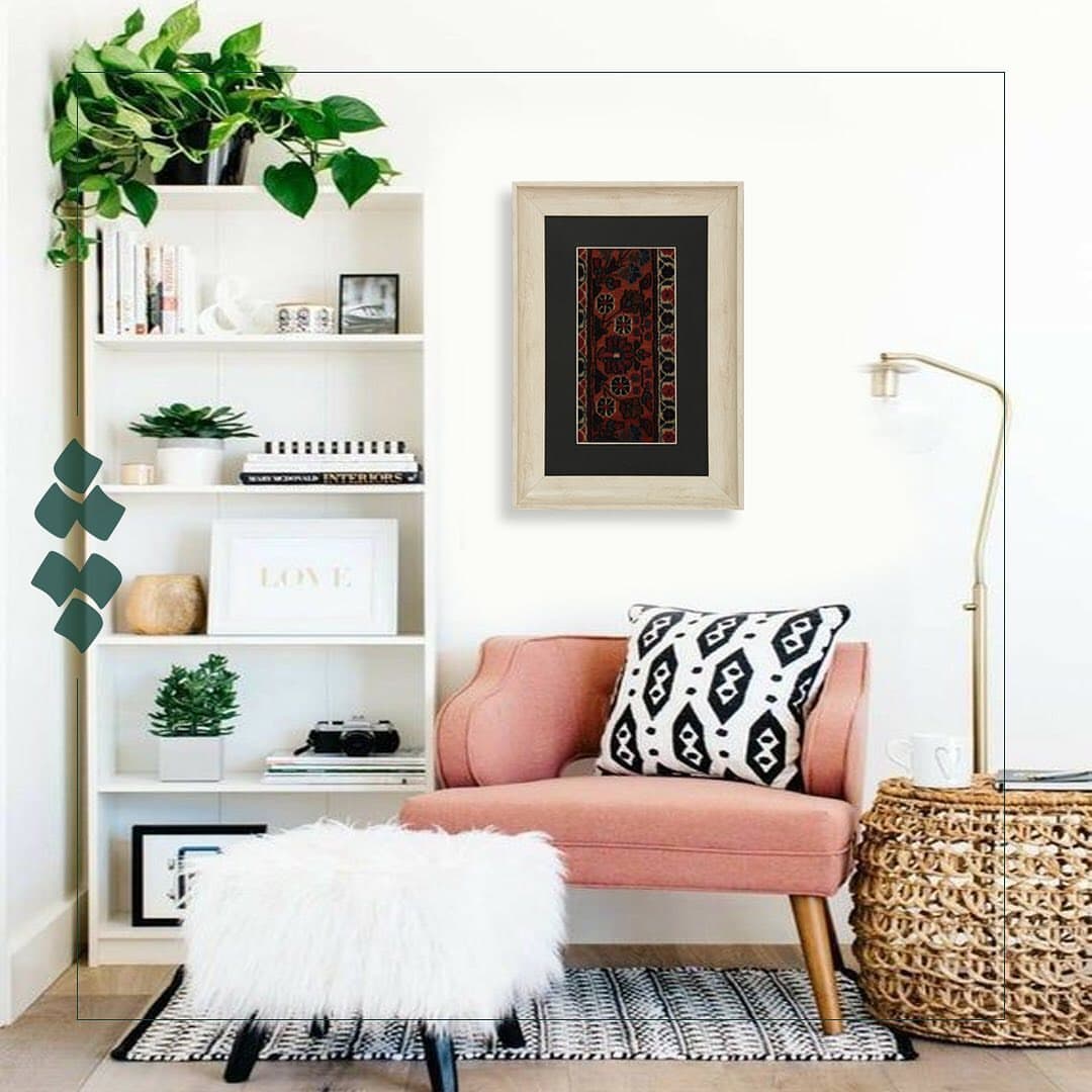 قاب فرش دستبافت آنتیک مشهد