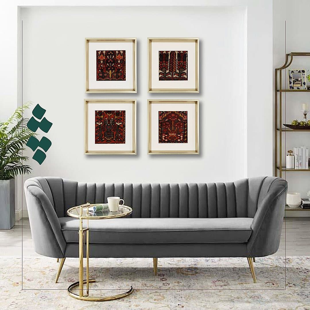 تابلو فرش آنتیک بختیاری خشتی