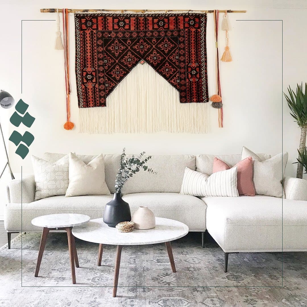 بوم فرش چله دستساز با فرش بلوچ