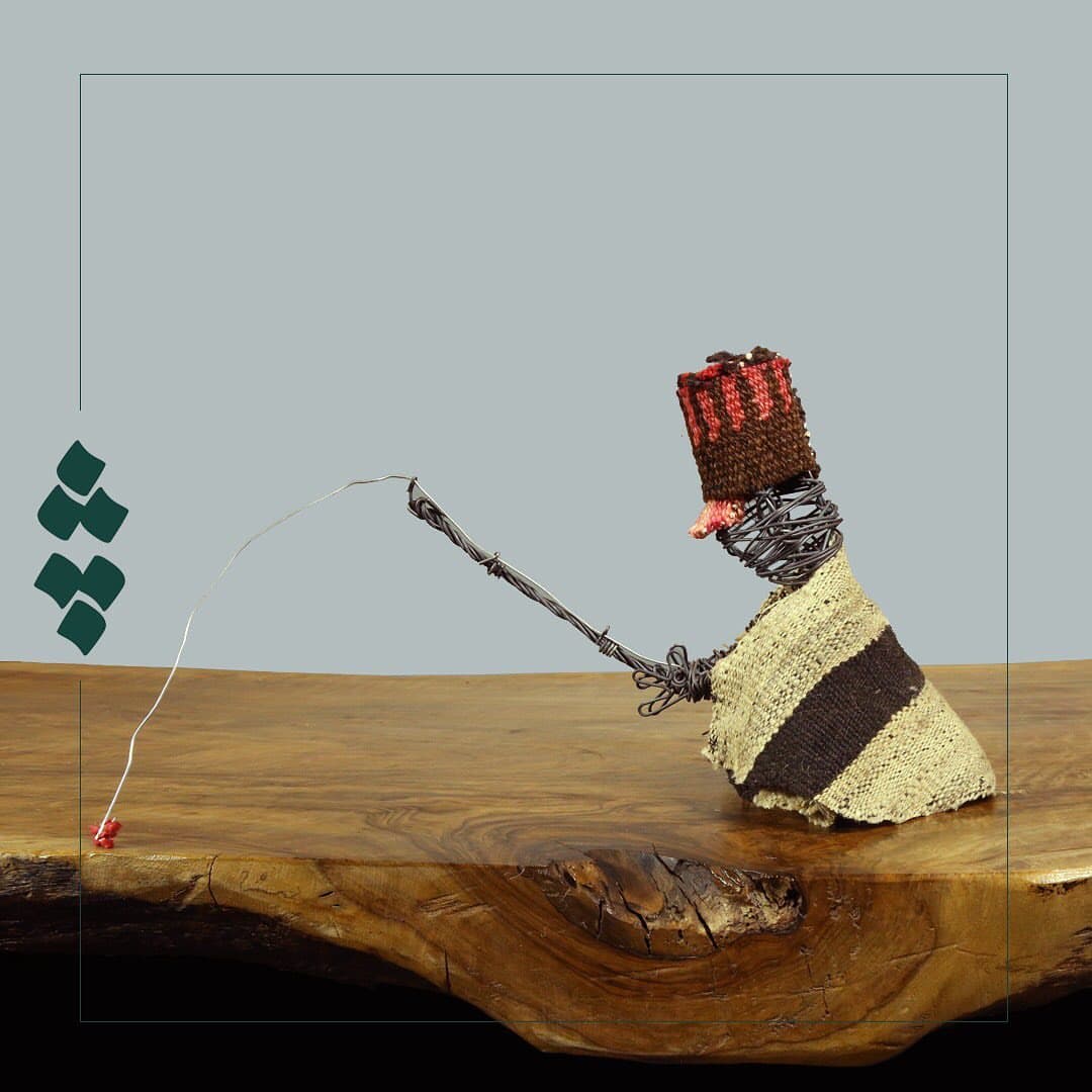 مجسمه دستساز ماهیگیر