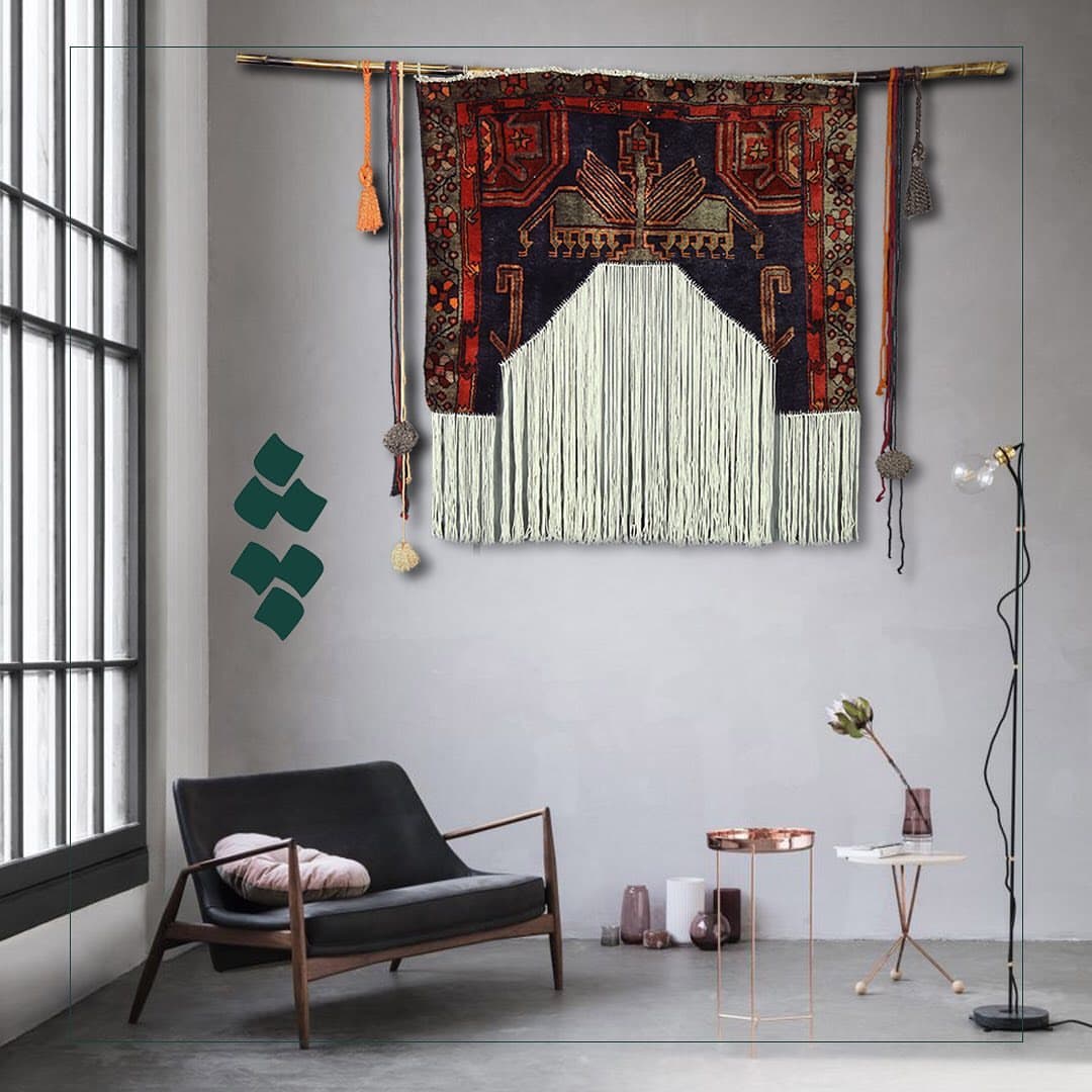 بوم فرش چله مدل گلین