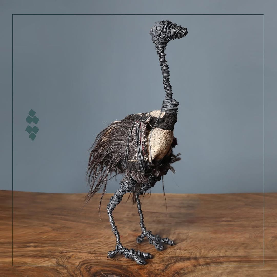 مجسمه دستساز شترمرغ چله