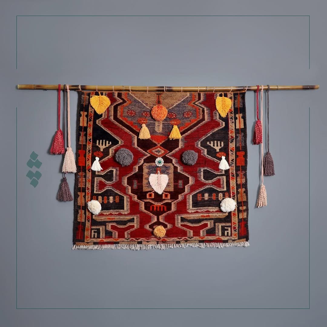 بوم فرش دستساز چله مدل آسو