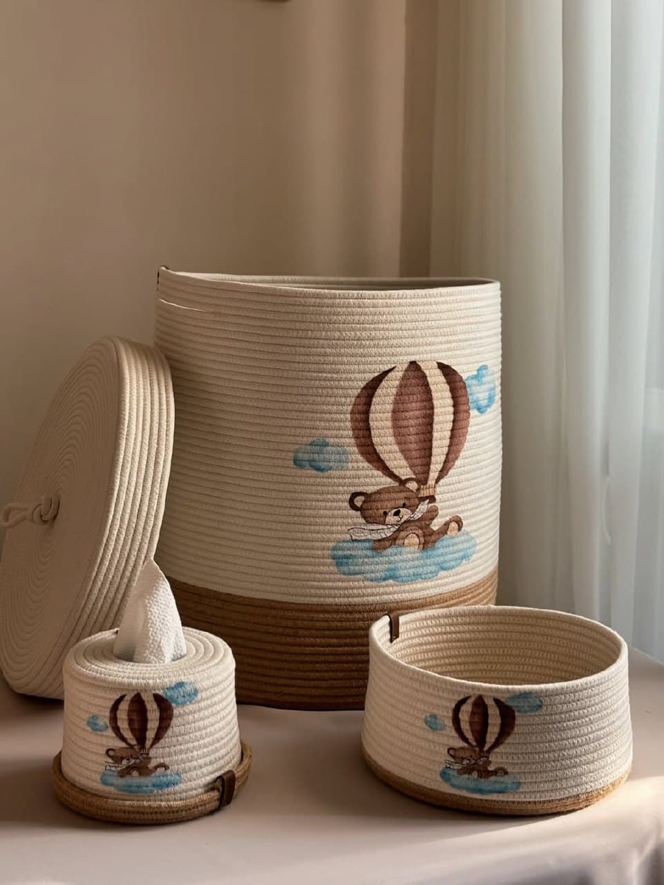 ست نظم دهنده اتاق کودک طرح تدی خلبان