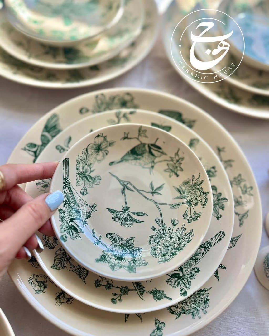 سرویس غذاخوری ۳۰ پارچه سرامیکی طرح پرواز