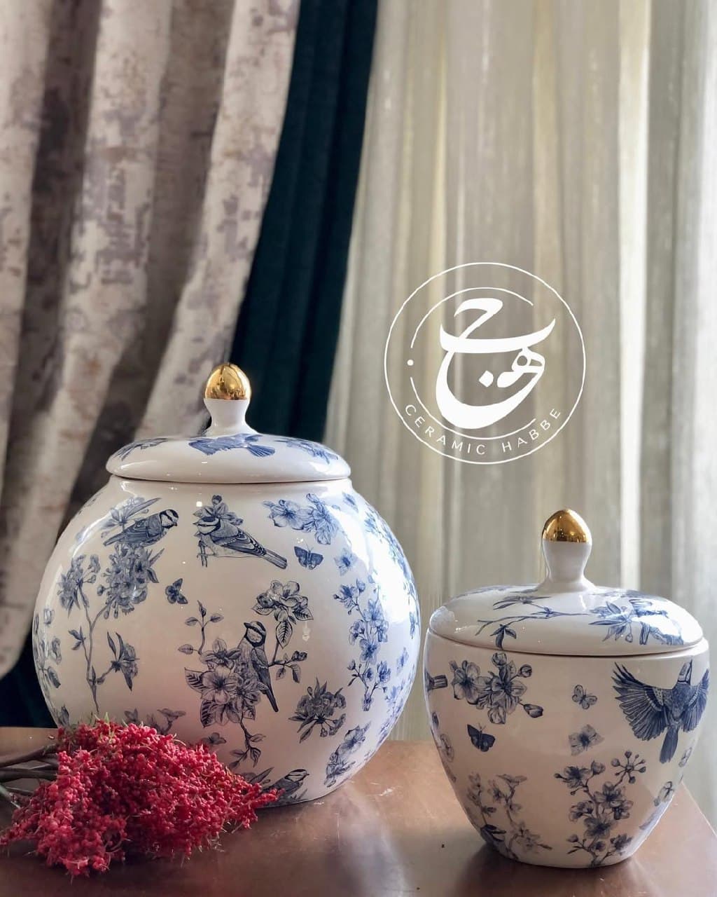 ظرف آجیل خوری سرامیکی دردار طرح پرواز