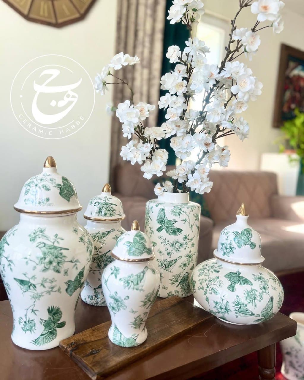 ست دکوری سرامیکی طرح پرواز