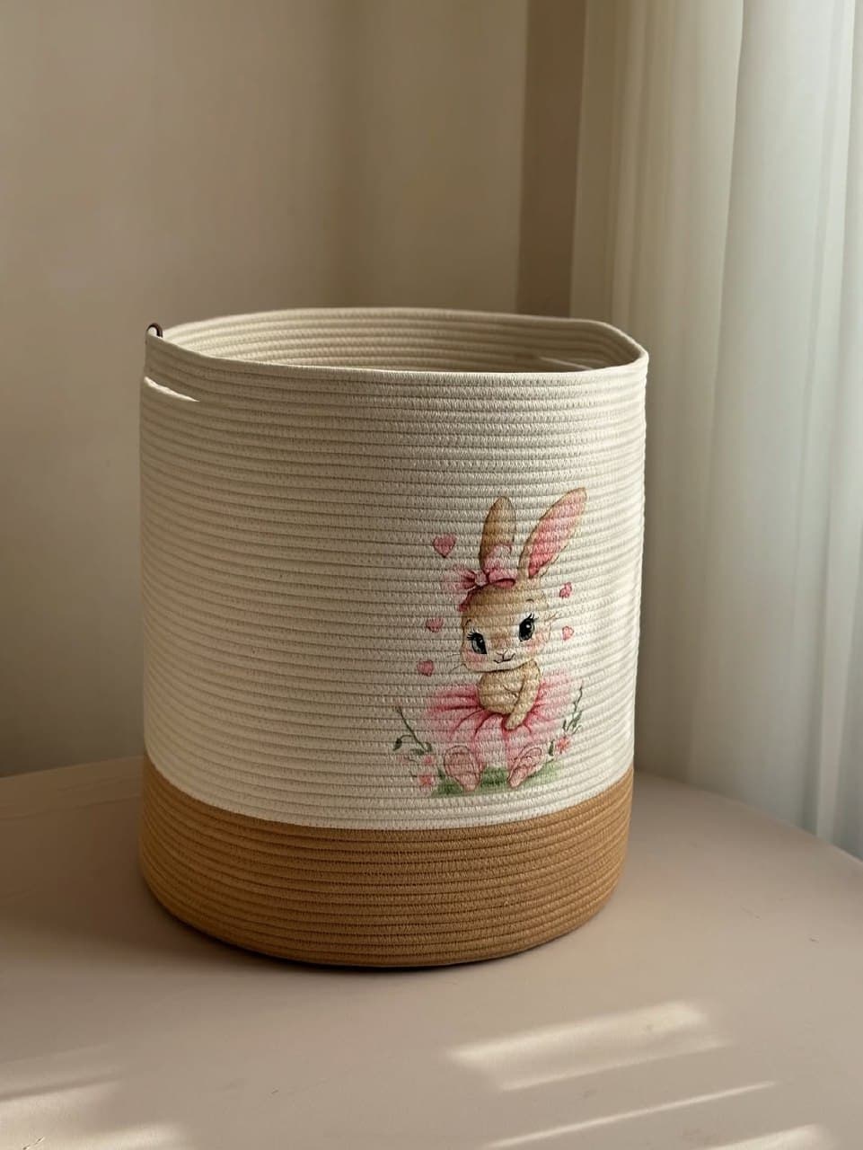 ست سبد نظم دهنده اتاق کودک طرح خرگوش نقاشی دست