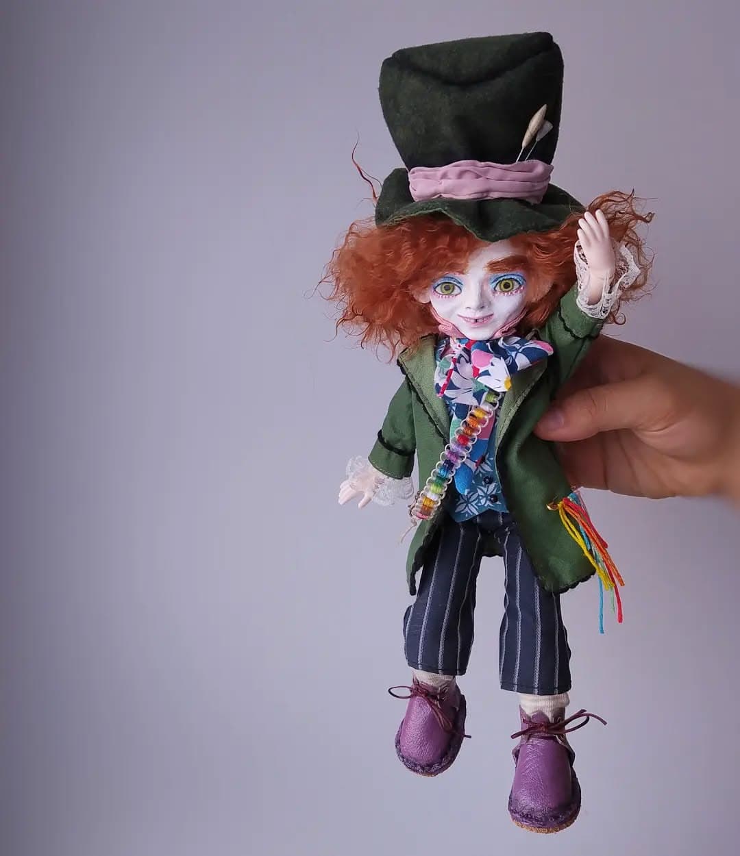 عروسک دست ساز مفصلی شخصیت کلاهدوز دیوانه (Mad Hatter)