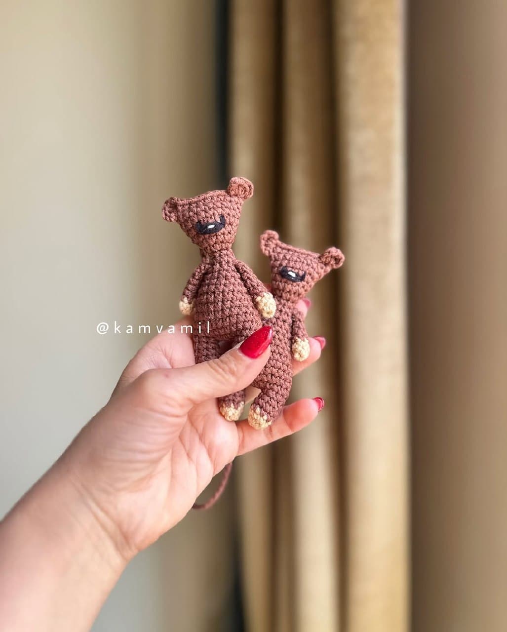 جاکلیدی و آویز ماشین بافتنی مدل خرس تدی مستربین