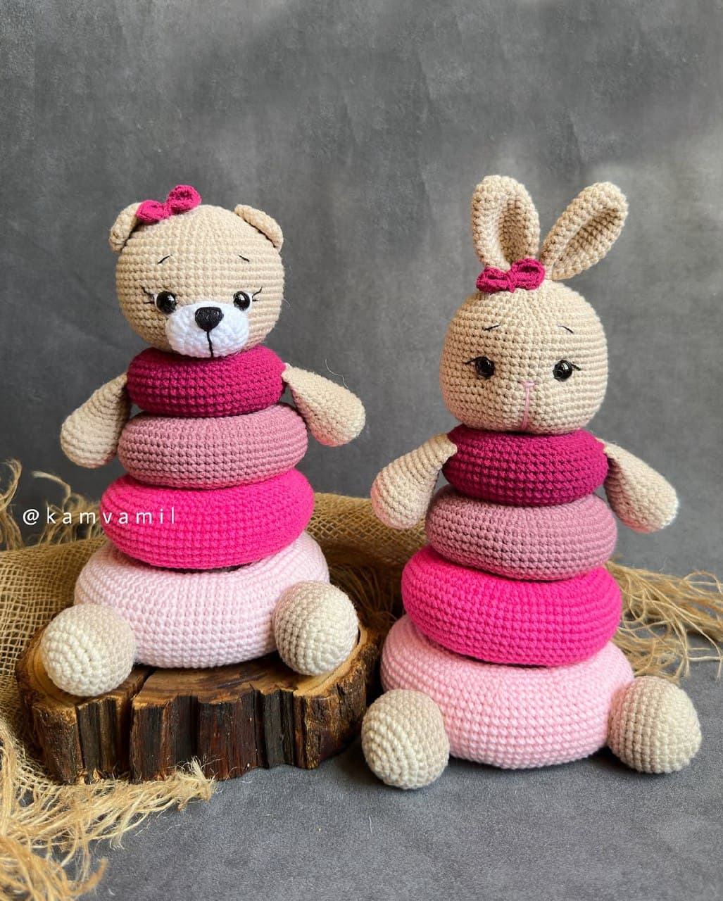 برج هوش بافتنی مدل خرس عروسکی