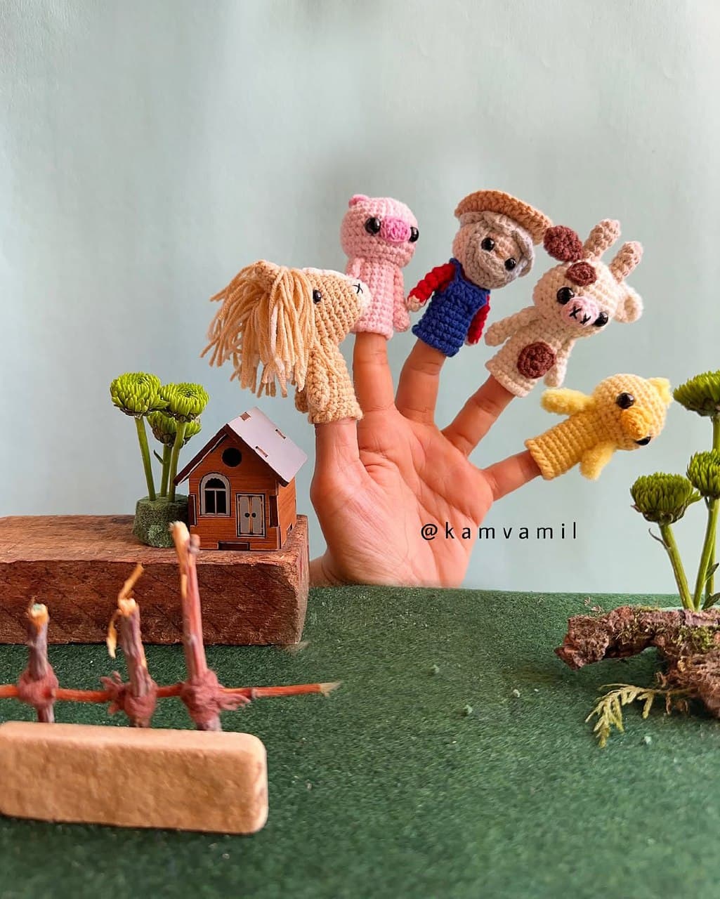 ست عروسک انگشتی مزرعه پیرمرد مهربون