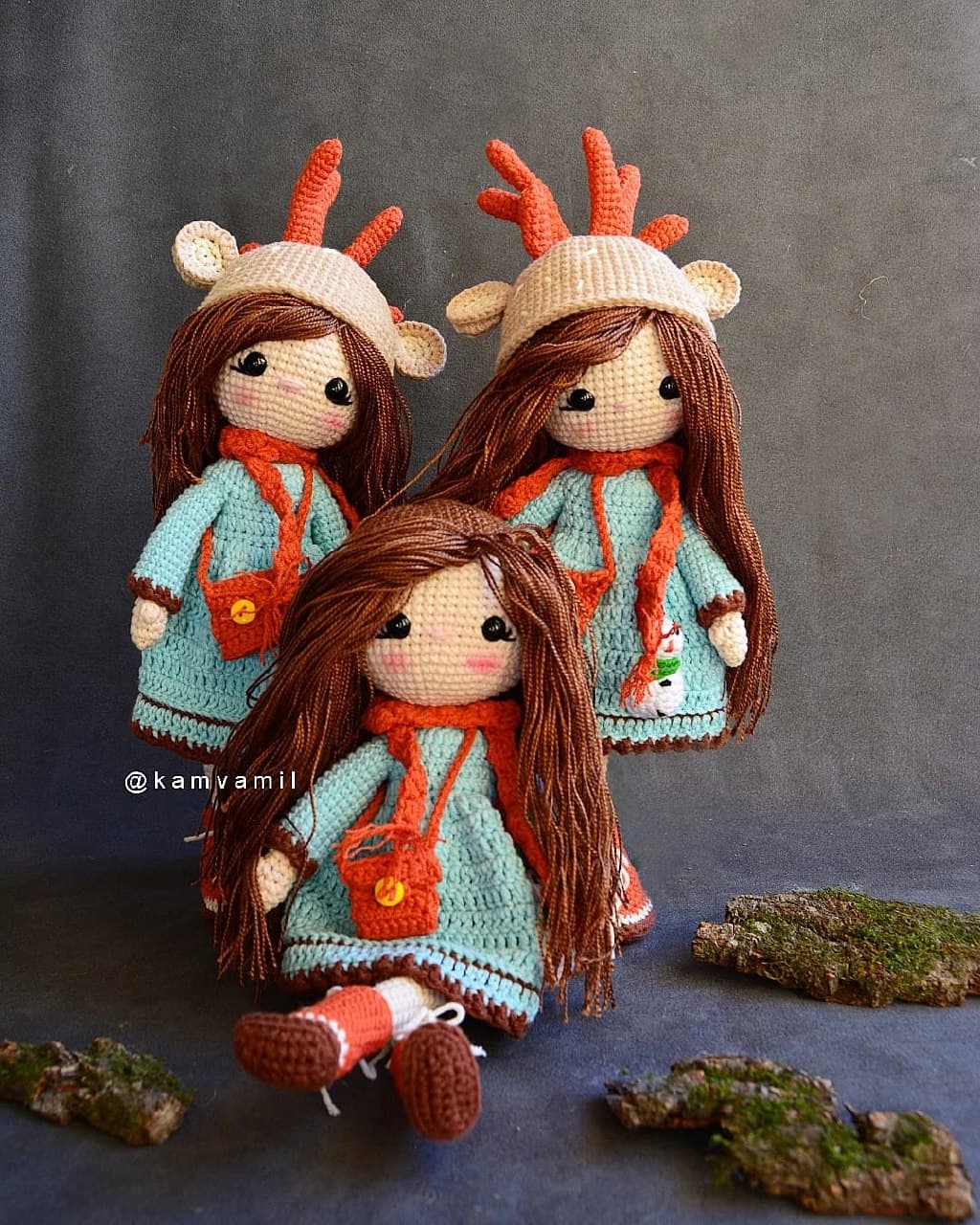 عروسک بافتنی دستساز دخترانه مدل گوزن