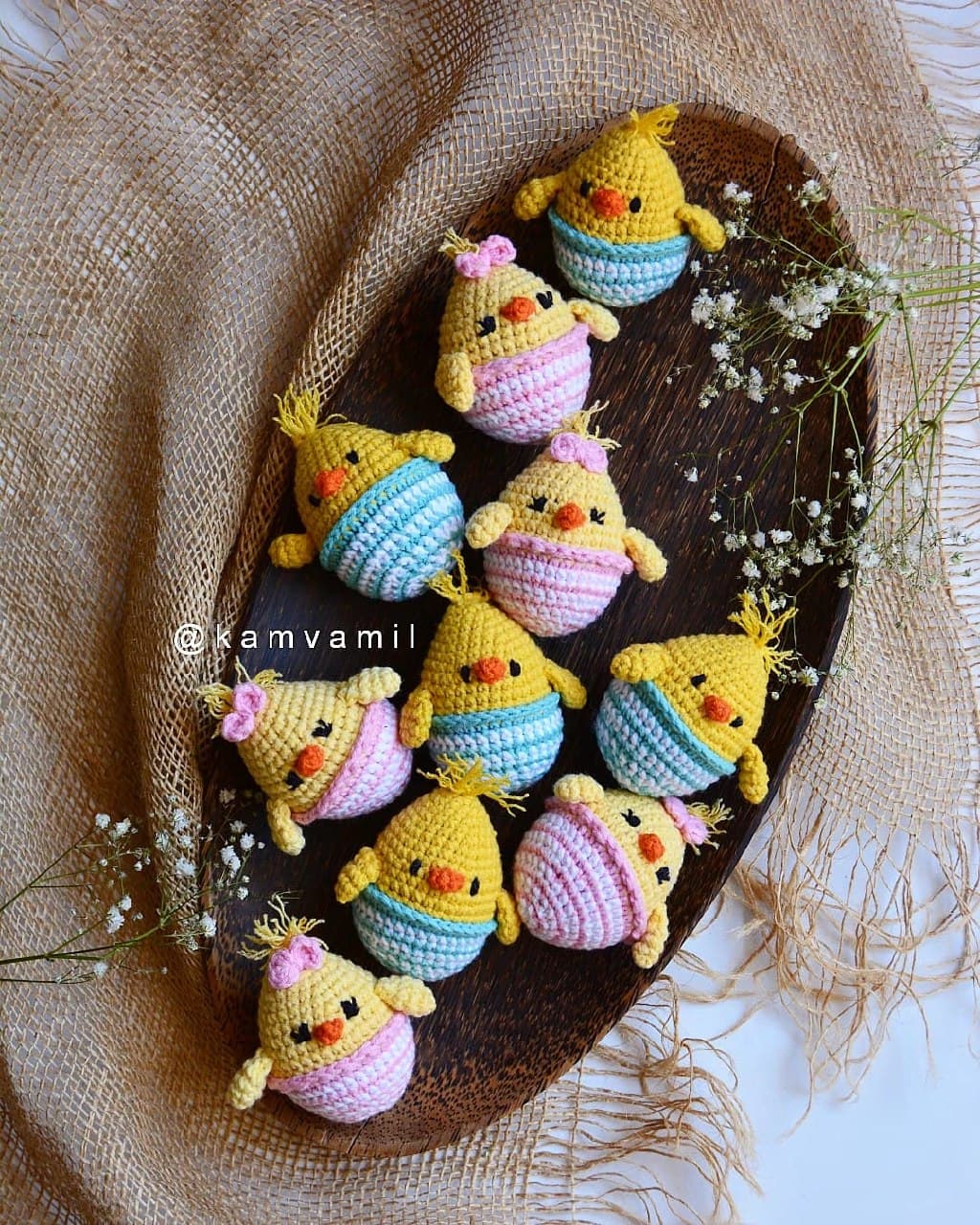 عروسک بافتنی مدل جوجه تخم مرغی