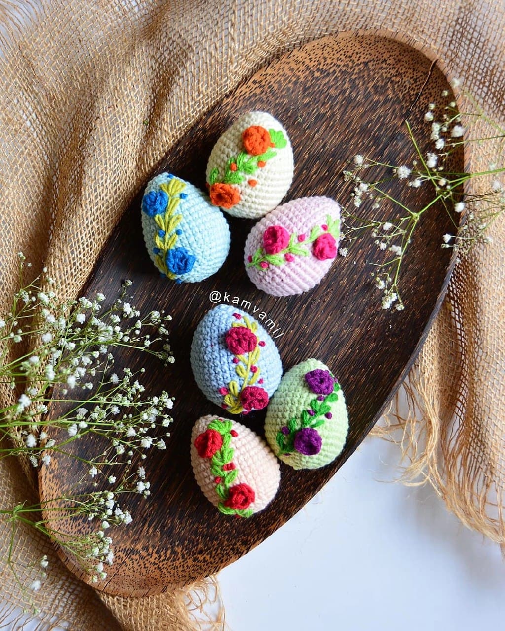 تخم مرغ بافتنی گلدوزی شده تزیینی هفت سین