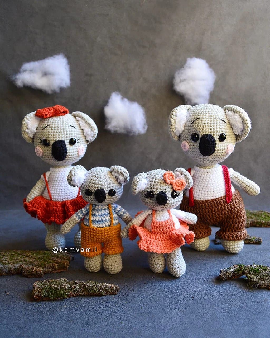 ست عروسک بافتنی کوآلا پدر و مادر