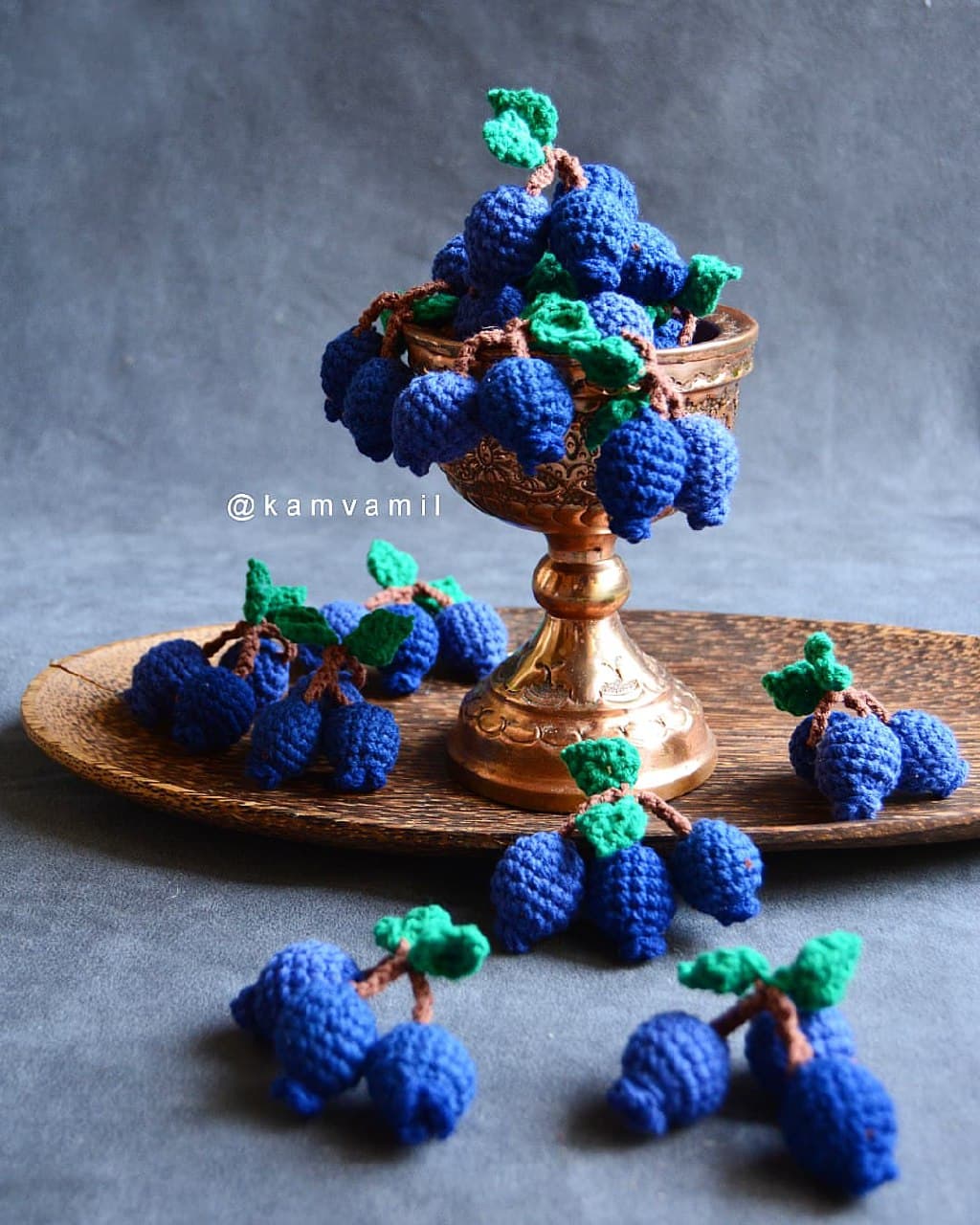 بلوبری بافتنی دستبافت تزئینی