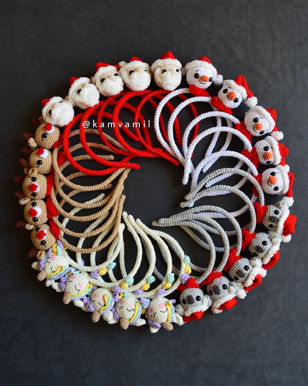 تل سر بافتنی کریسمس و یونیکورن