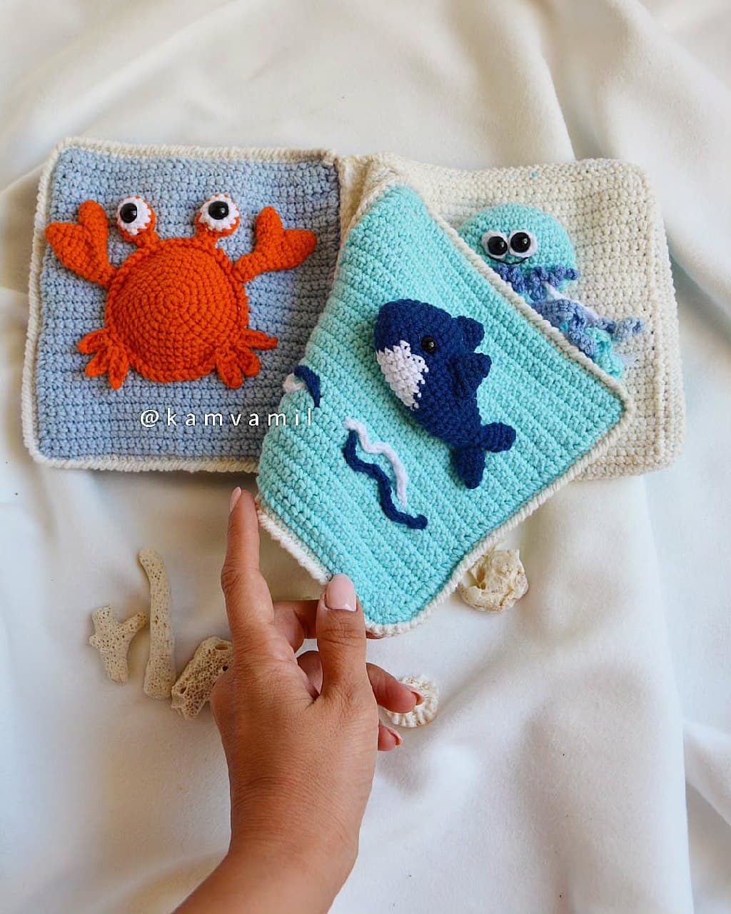 کتابچه بافتنی کودک طرح حیوانات دریا