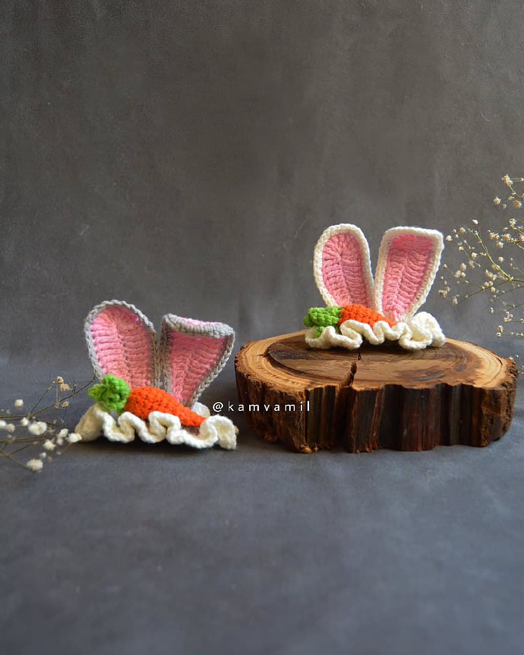 گیره سر بافتنی خرگوشی مدل هویج