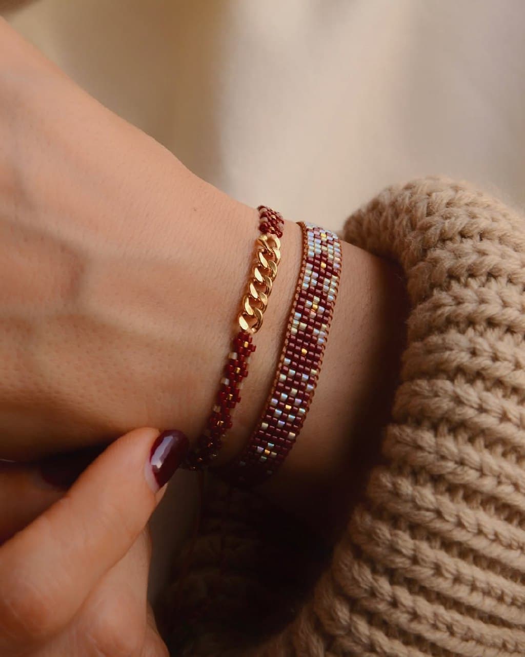 ست دستبند طلا و میوکی زنانه طرح پرتو مدل کارتیه