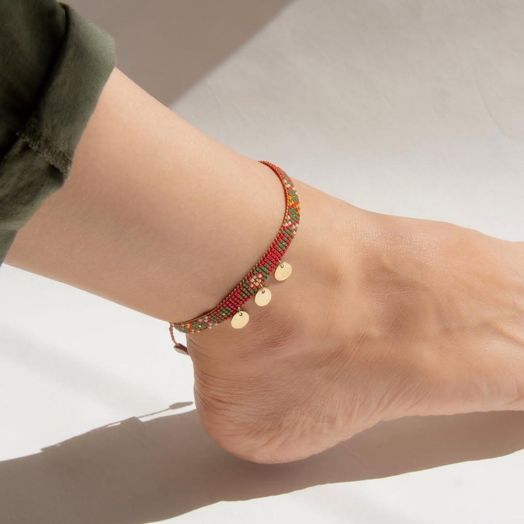 پابند منجوقی دست ساز طرح عشایر