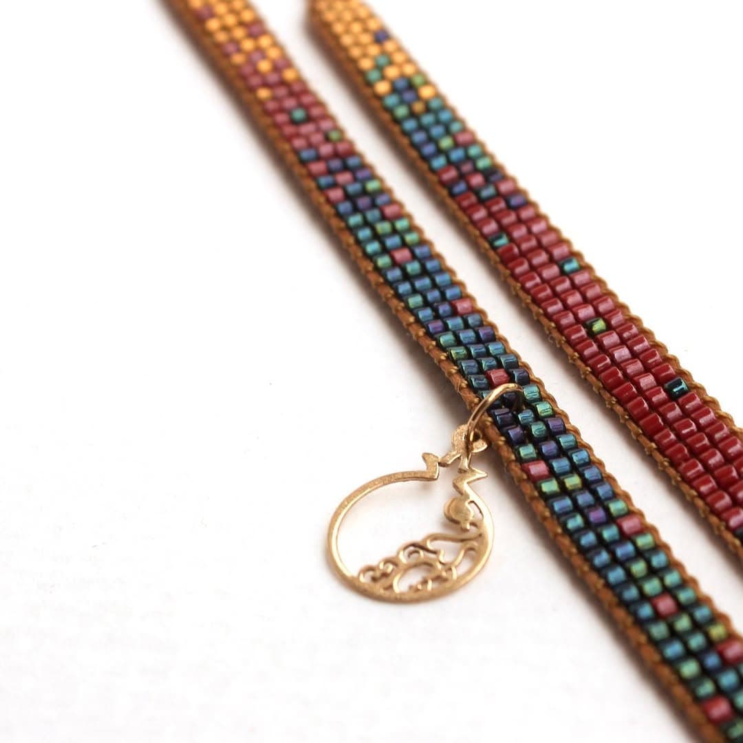 دستبند طلا و منجوق میوکی مدل ناردونه