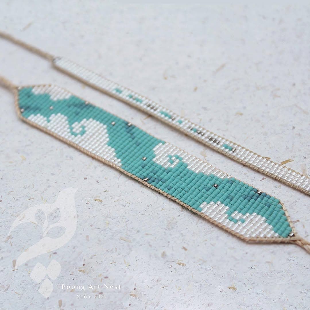 دستبند میوکی دستباف طرح آسمان