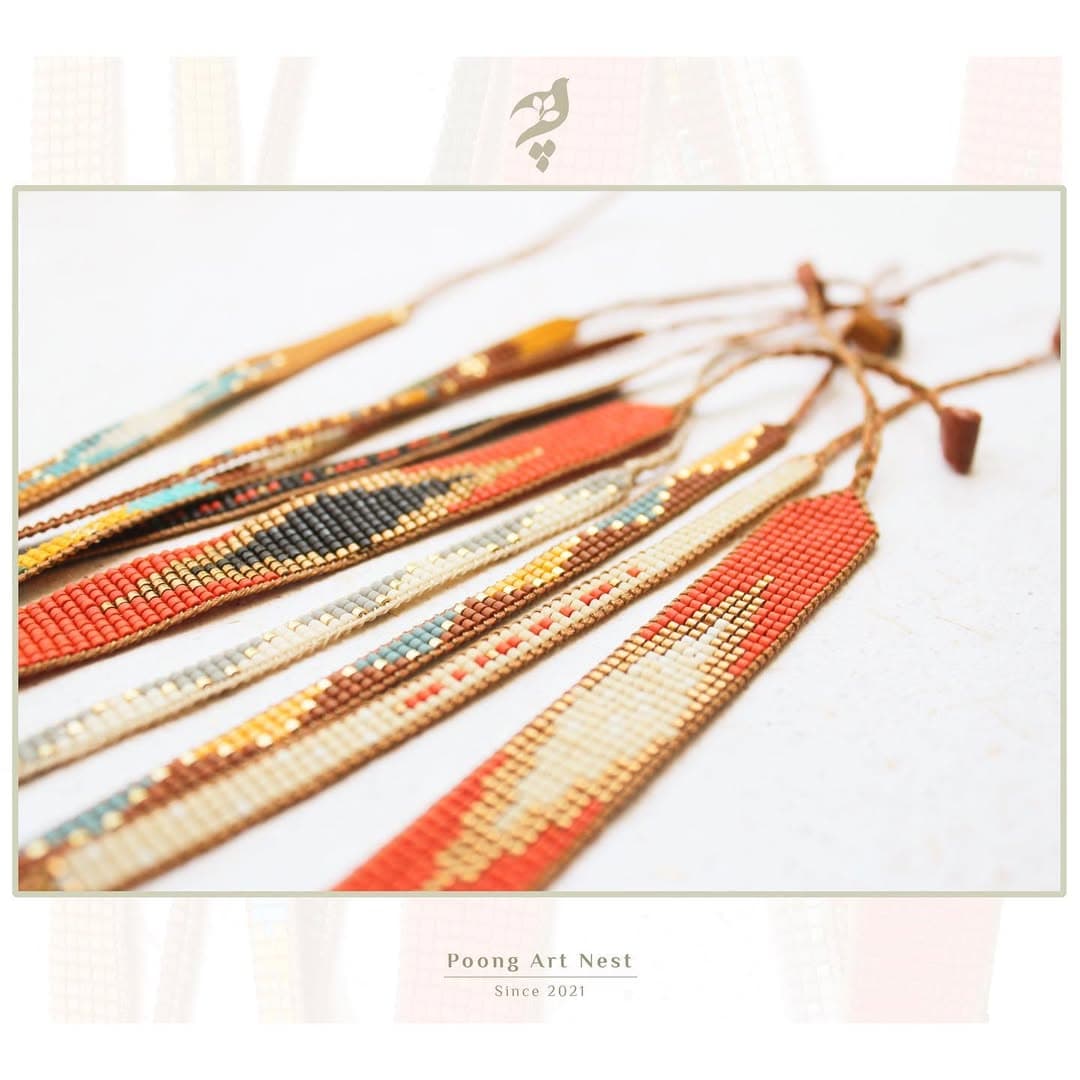 دستبند دستباف منجوق میوکی ژاپنی پونگ