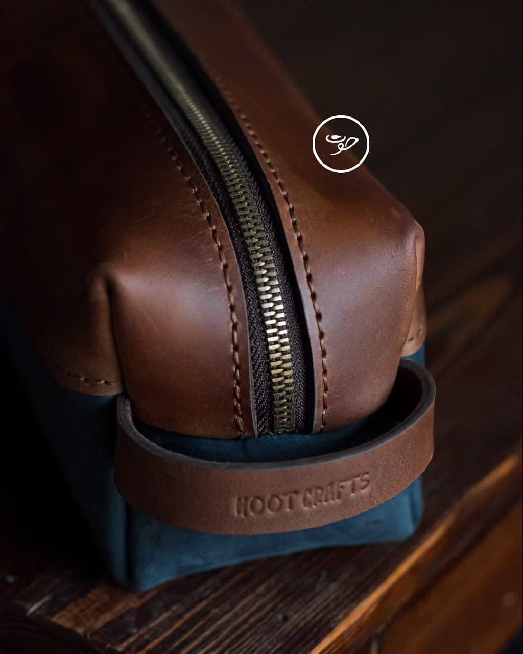 کیف لوازم شخصی چرم طبیعی مدل داپ کیت دو تکه