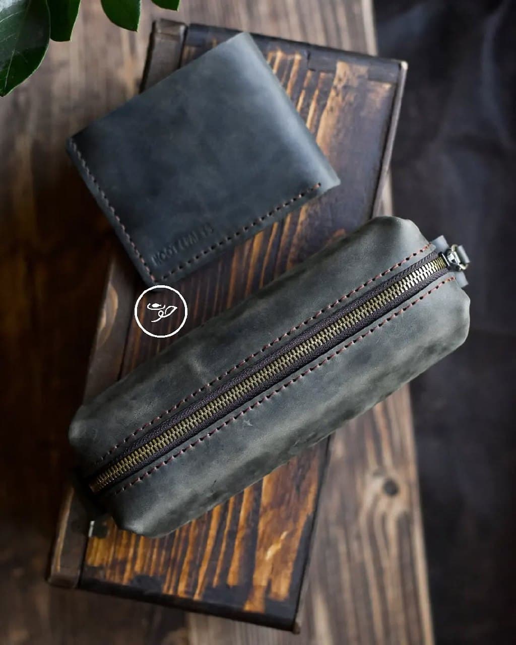 ست کیف چرم دست دوز مدل داپ کیت و کیف پول