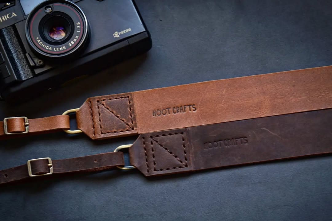 بند دوربین چرم طبیعی دست دوز هورس