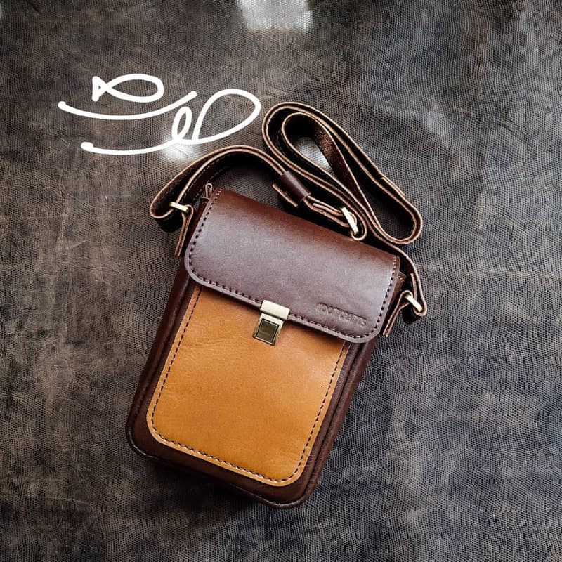 کیف دوشی پستچی چرم طبیعی دست دوز