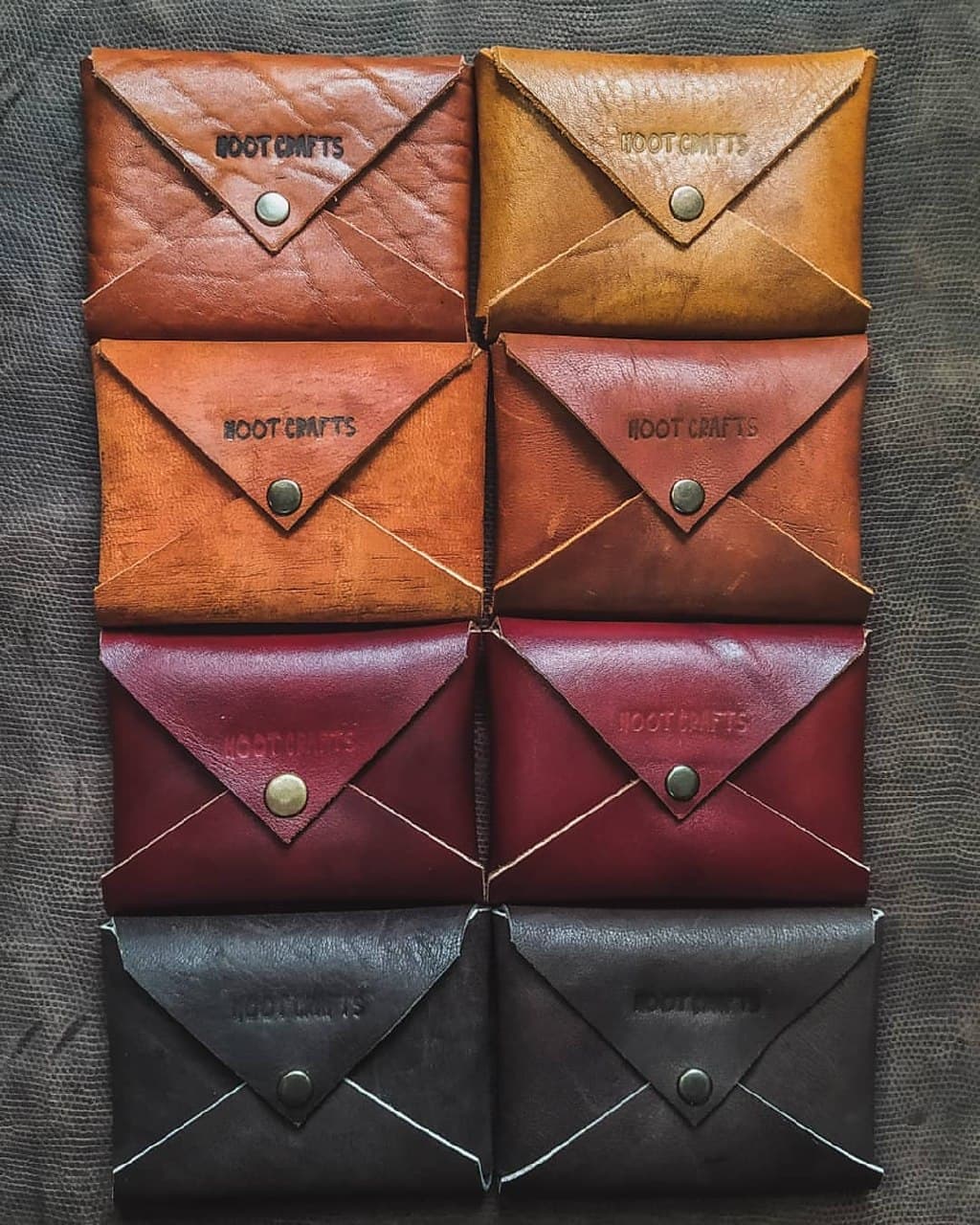 کیف اکسسوری چرمی دستدوز مدل پاکتی Hoot Crafts