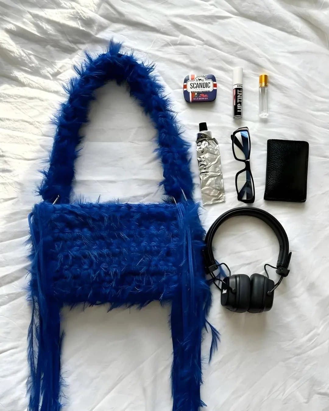 کیف دوشی بافتنی خزدار زنانه مدل Mulan