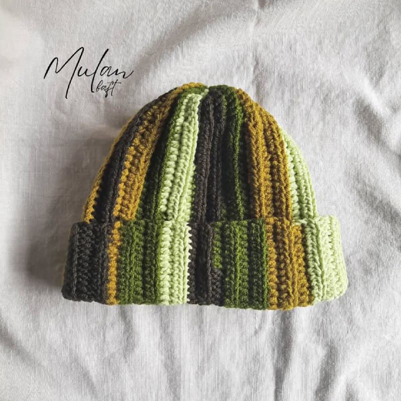 کلاه بافتنی یونیسکس مدل راه راه رنگی