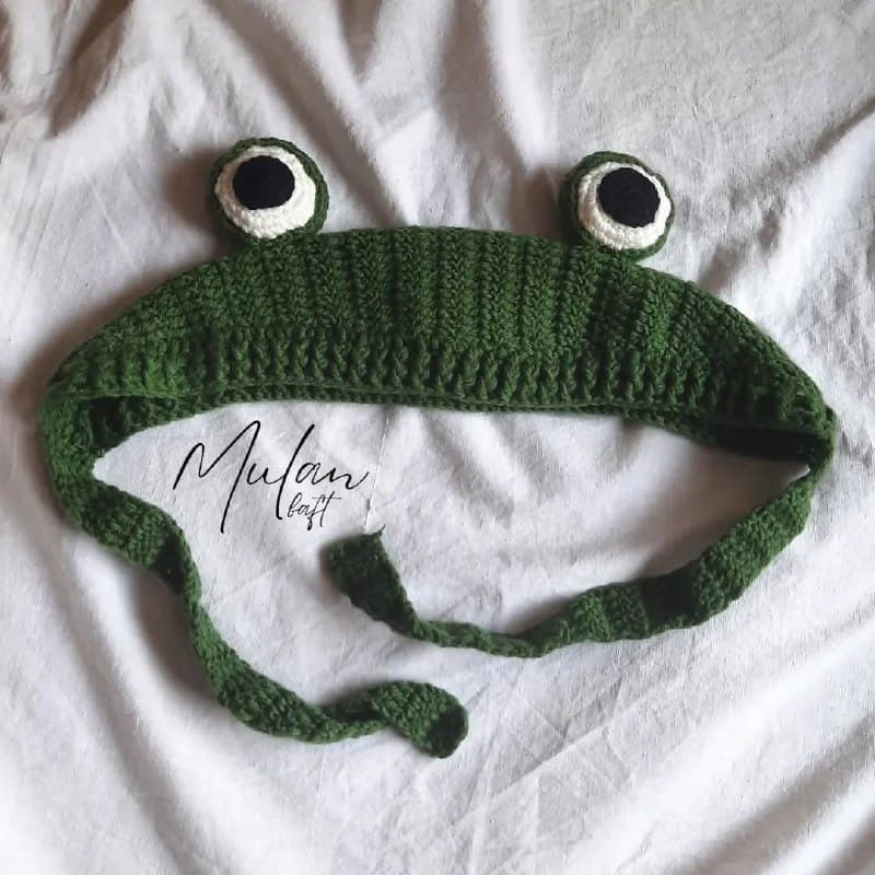 کلاه بافتنی دستباف طرح قورباغه