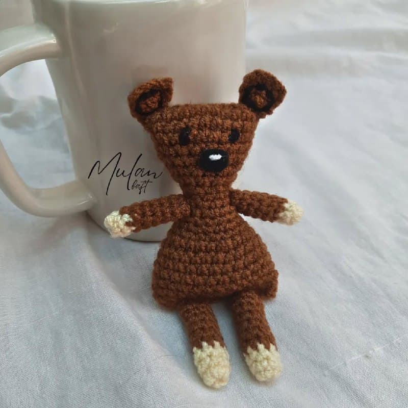 عروسک بافتنی خرس تدی دستباف