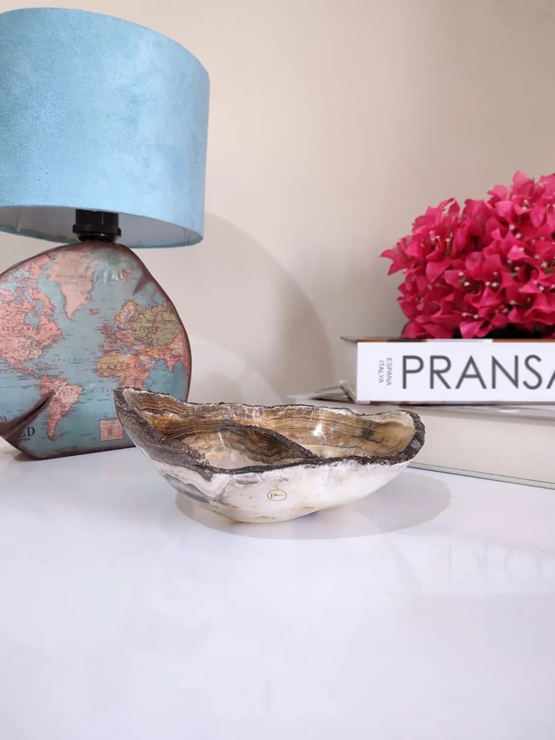 اردوخوری سنگ مرمر طرح برگ پاییزی دو خانه