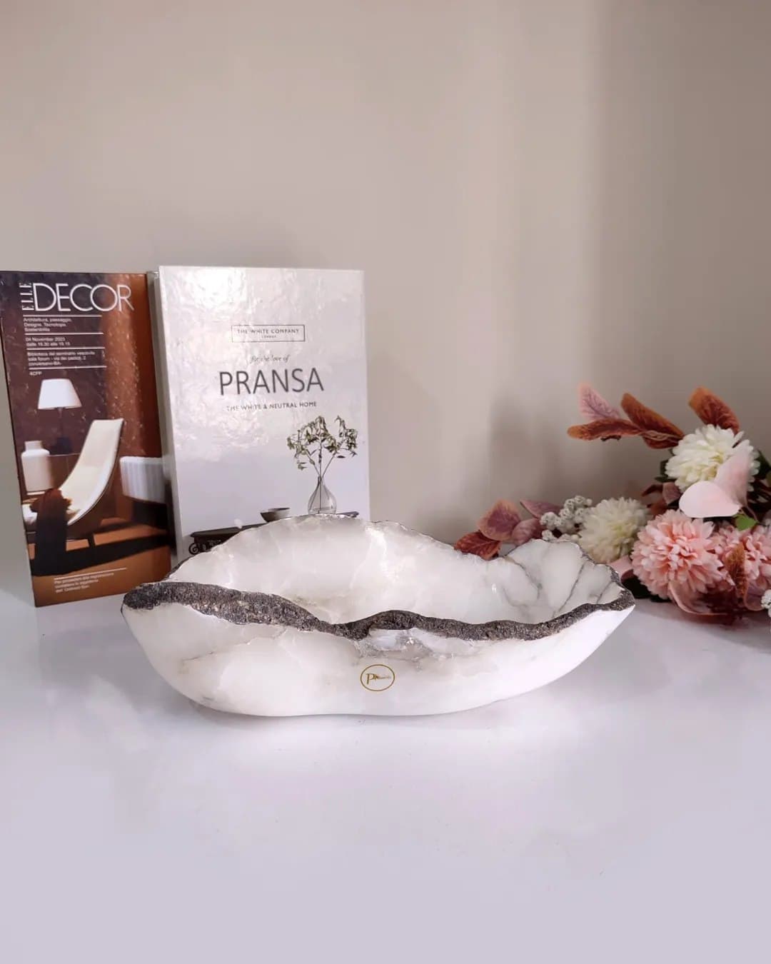 ظرف پذیرایی دفرمه سنگ مرمر آلاباستر مدل عروس