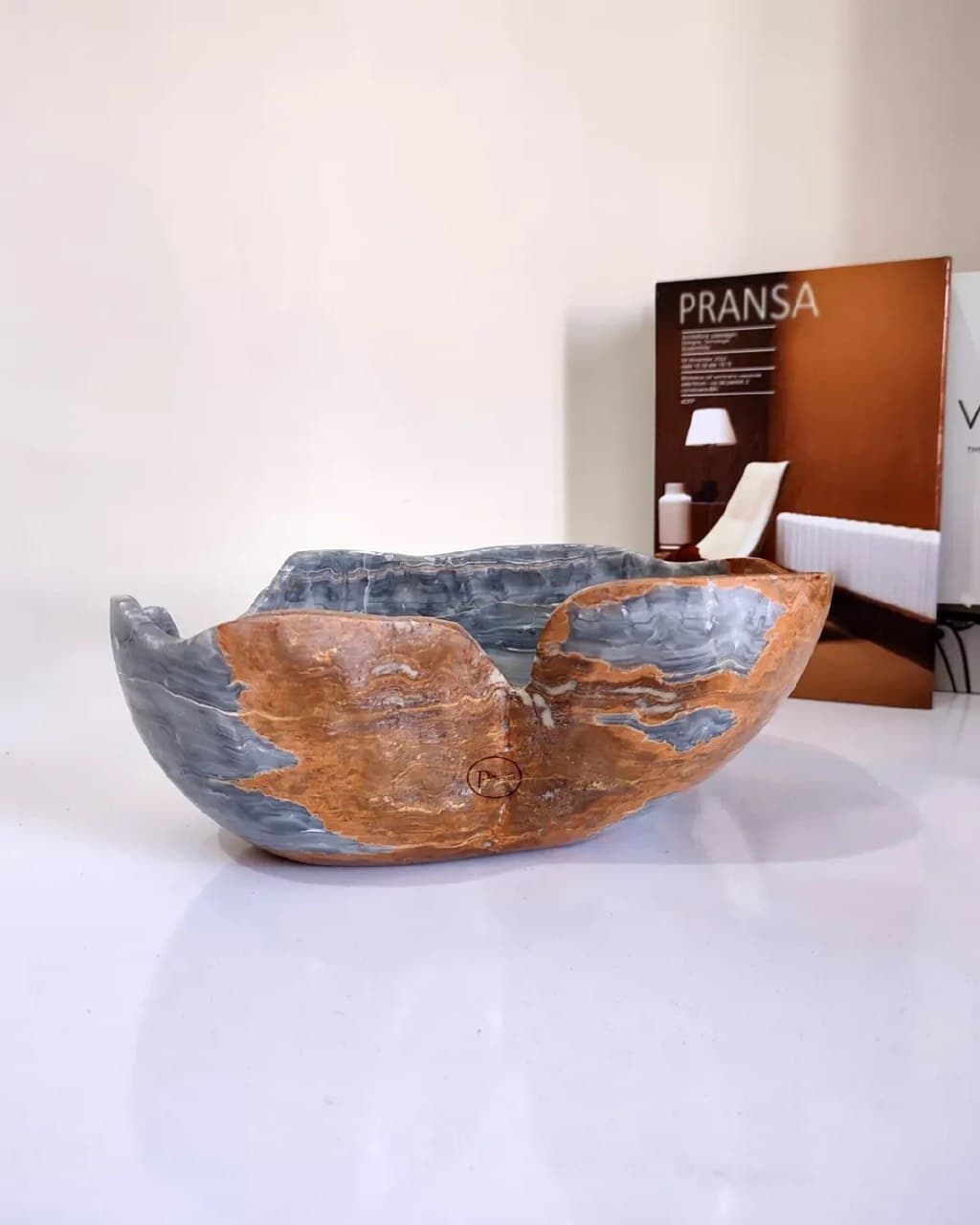 میوه خوری و آجیل خوری سنگی دست ساز پرنسا مدل موج