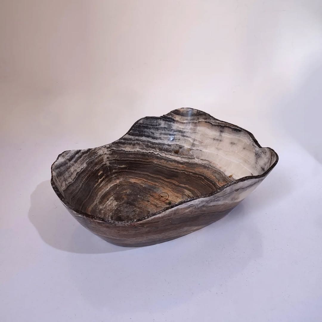 میوه خوری سنگی دفرمه از سنگ مرمر طرح جادو