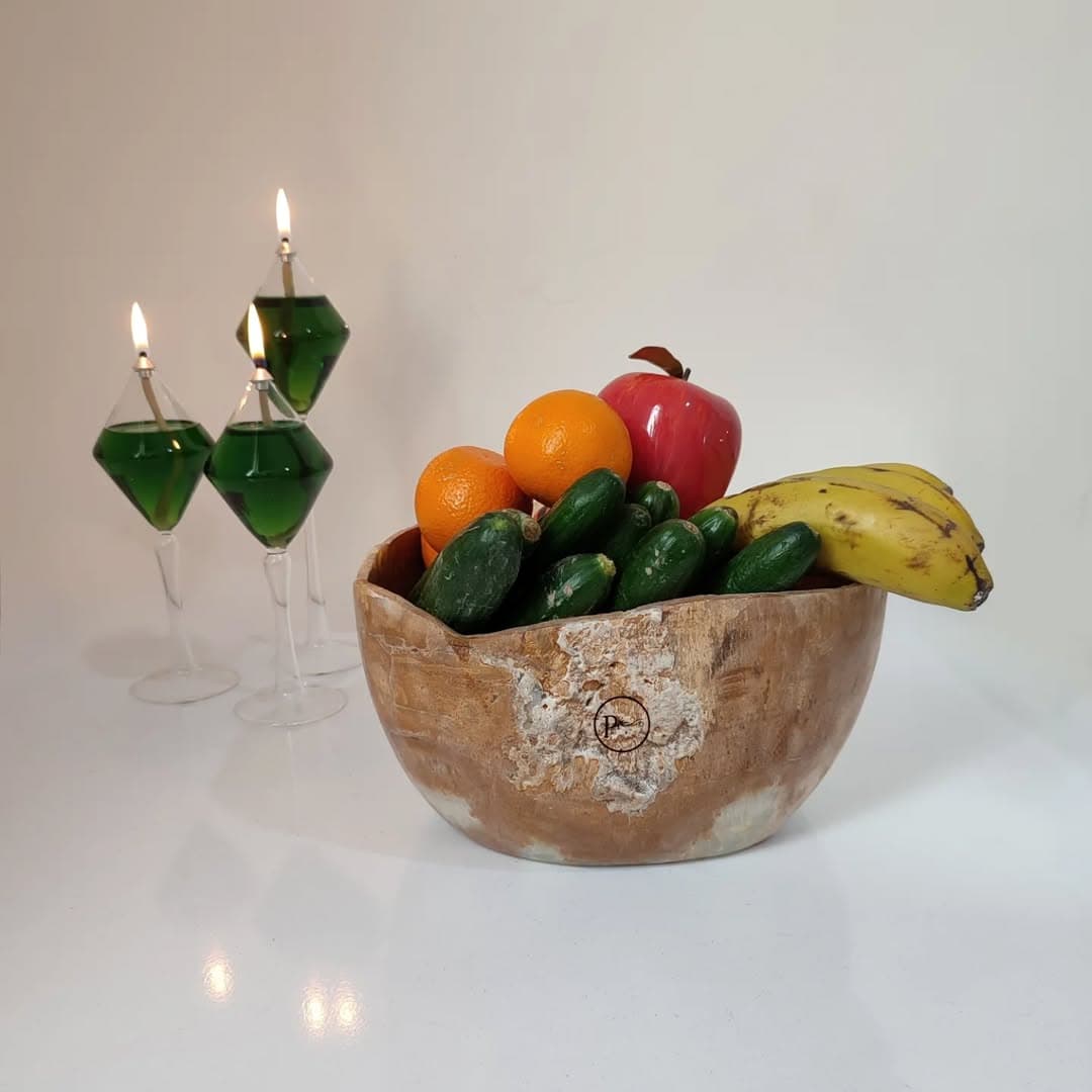 کاسه میوه خوری سنگی مرمر طرح ماهور