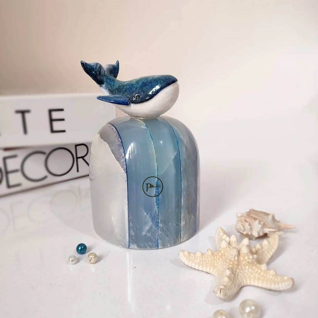 مجسمه دکوری مرمری طرح وال آبی