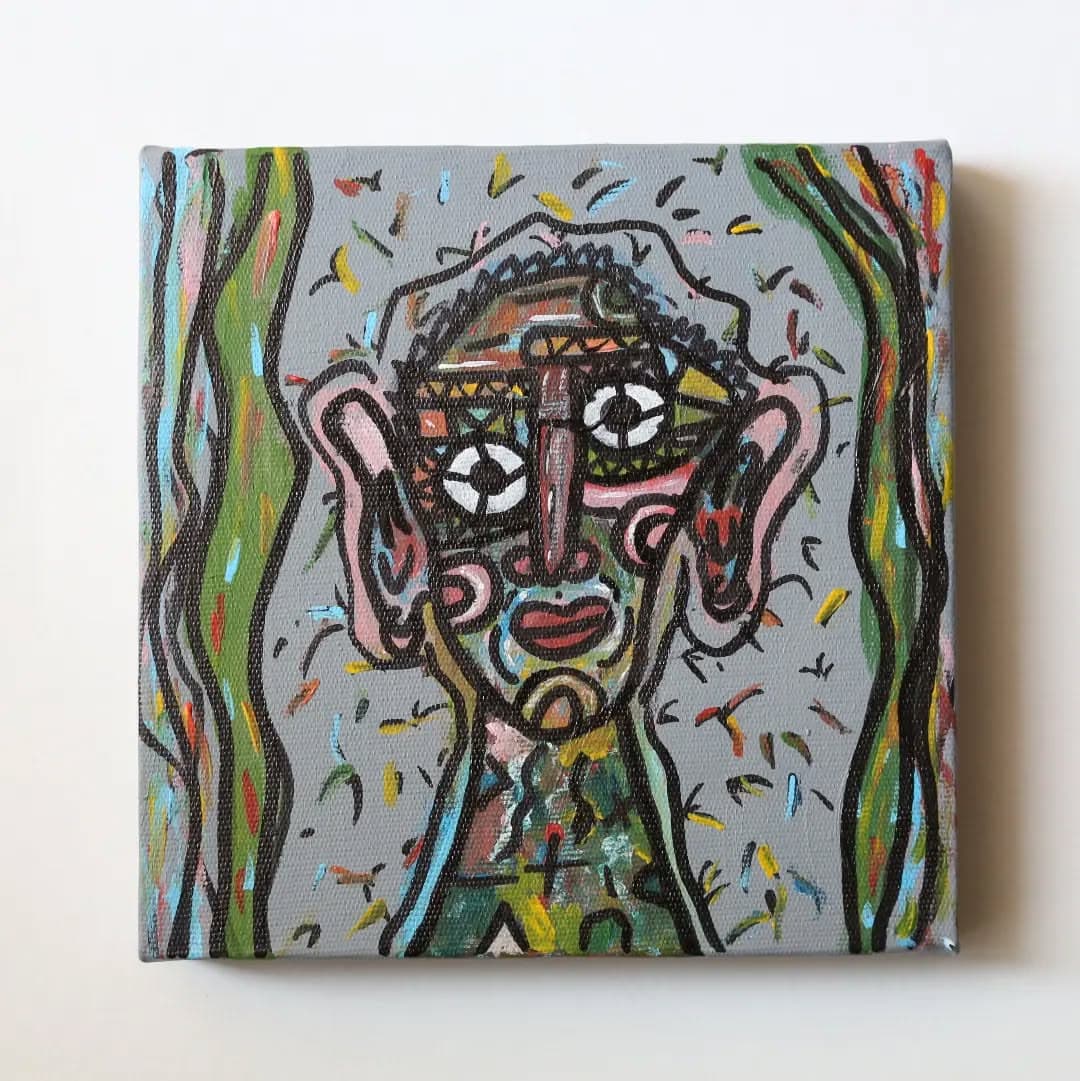 تابلو نقاشی اکریلیک طرح پرتره انتزاعی تولد