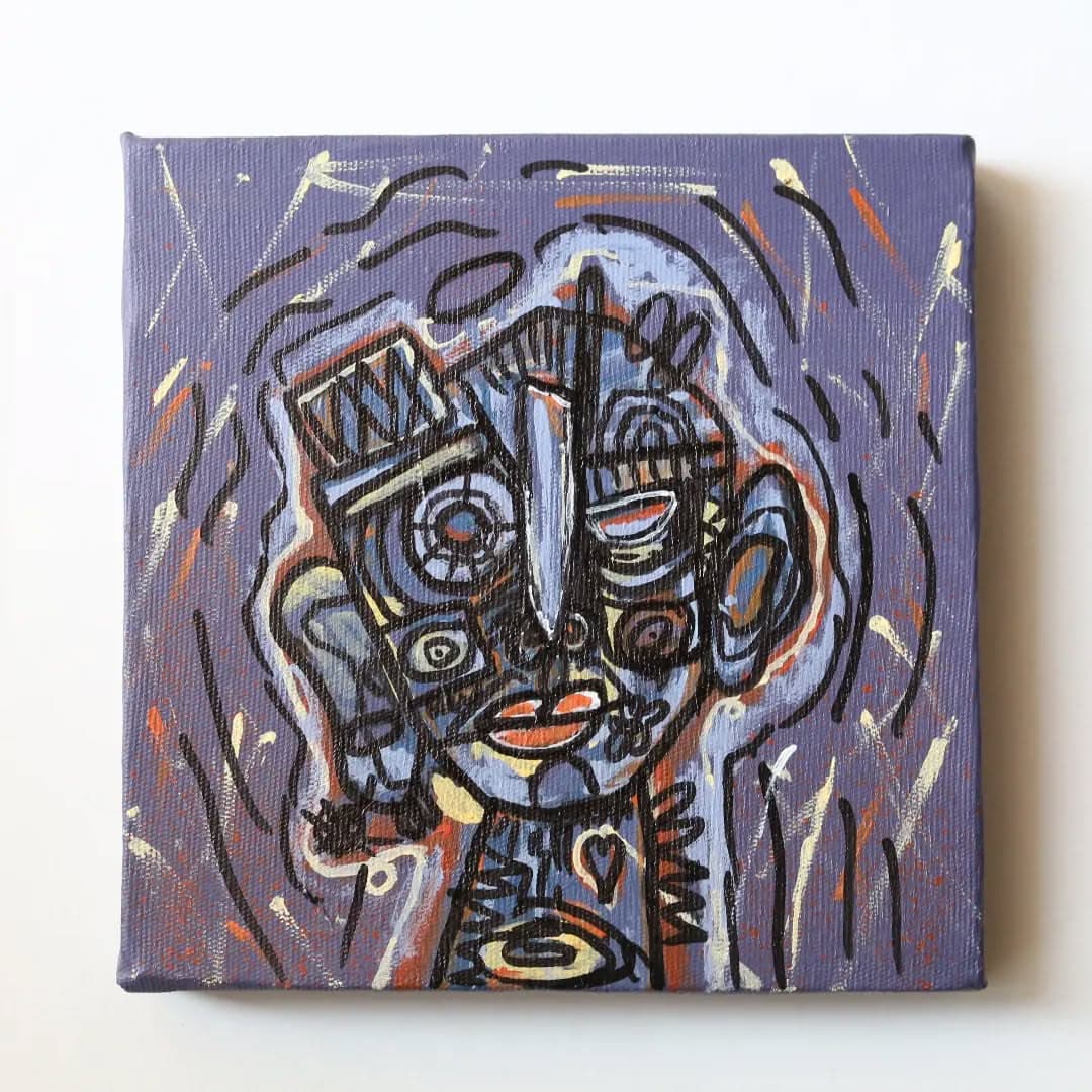 تابلو نقاشی اکریلیک مدرن طرح انتزاعی عشق