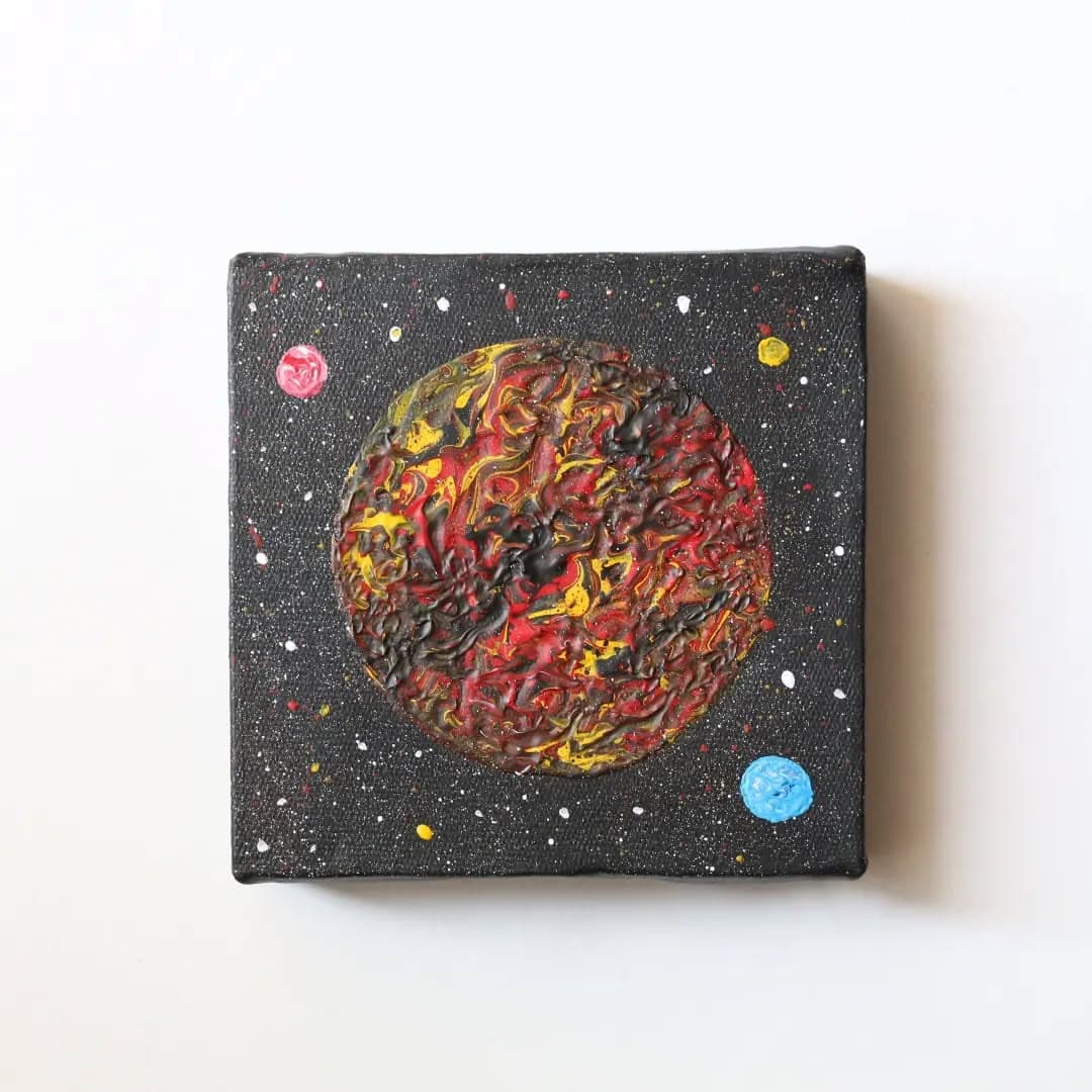 تابلو نقاشی اکریلیک طرح منظومه رنگی